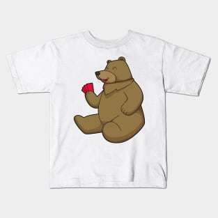 Bear Poker Poker cards Kids T-Shirt